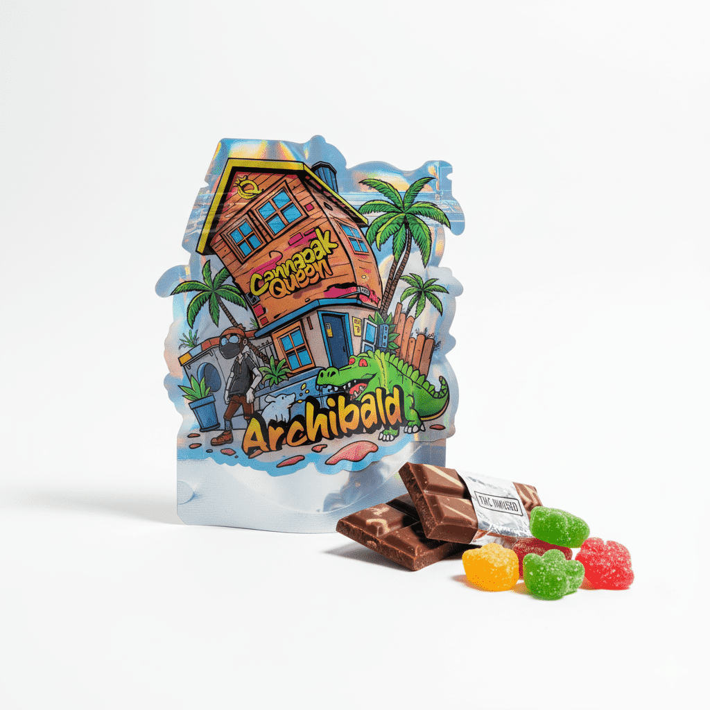 die cut mylar bags for THC gummy